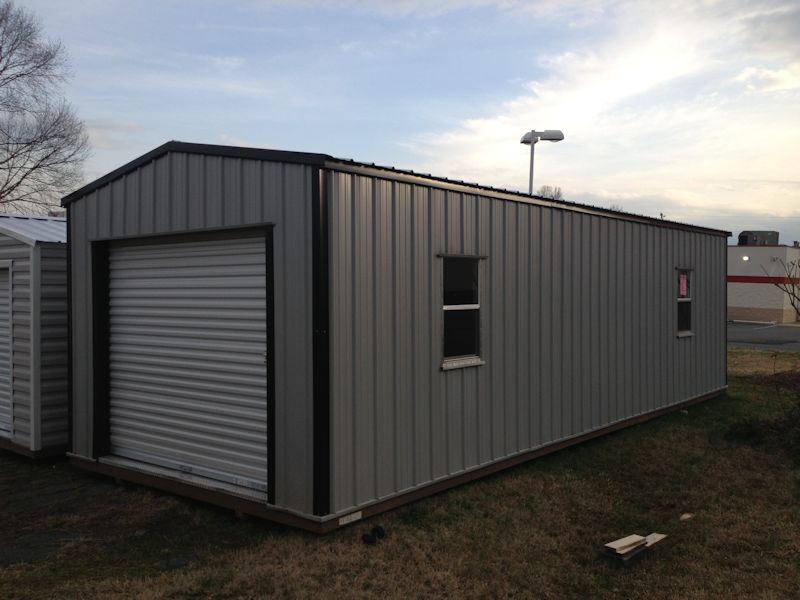 Garage Shed with Roll-up Doors | Hometown Sheds, Conway ...